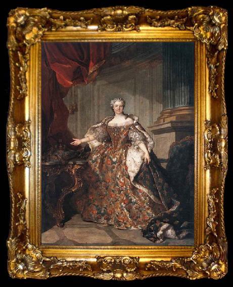 framed  Louis Tocque Marie Leczinska, Queen of France, ta009-2